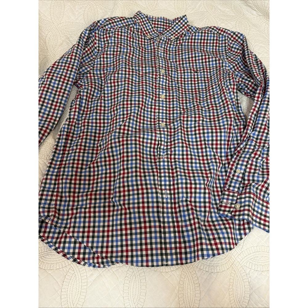 Vineyard Vines Whale Shirt Men's M Plaid Classic Fit Tucker Shirt